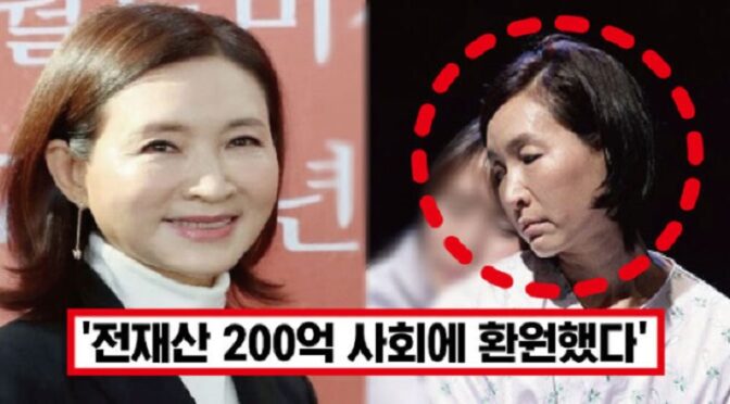 “난소암 투병중.. 시한부 판정 받아” 배우 정애리, 그녀의 마지막 기부에 모두가 박수쳤다